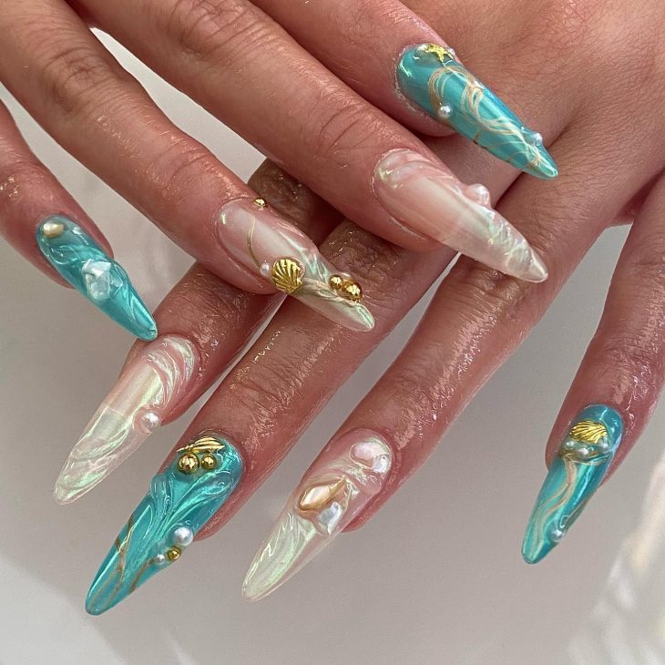 20 Ideas Intriguing Beach Nail Designs Colors