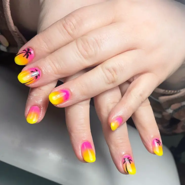 22 Ideas Summer Palm Tree Nail Designs to Elevate Your Style in 2024