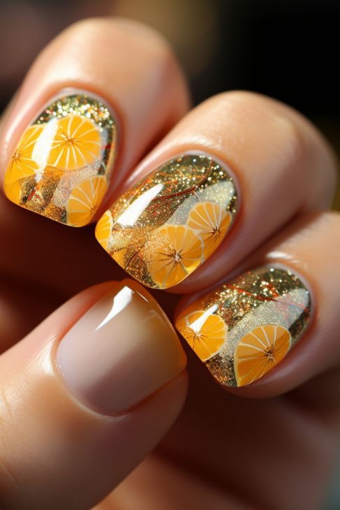 20 Ideas A Splash of Juicy Elegance - Summer Fruit Nails Designs Colors 2024