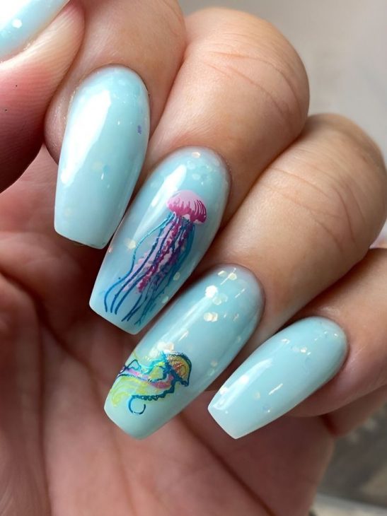 20 Ideas Intriguing Beach Nail Designs Colors