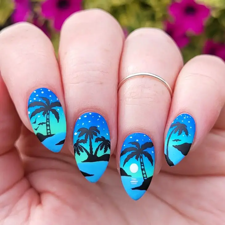 22 Ideas Summer Palm Tree Nail Designs to Elevate Your Style in 2024