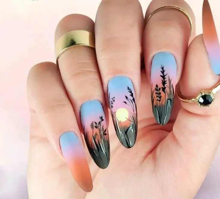 Summer Sunset Nails 2024: A Palette of Twilight Hues