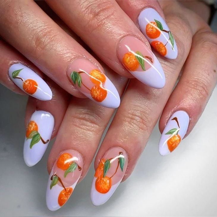 20 Ideas A Splash of Juicy Elegance - Summer Fruit Nails Designs Colors 2024