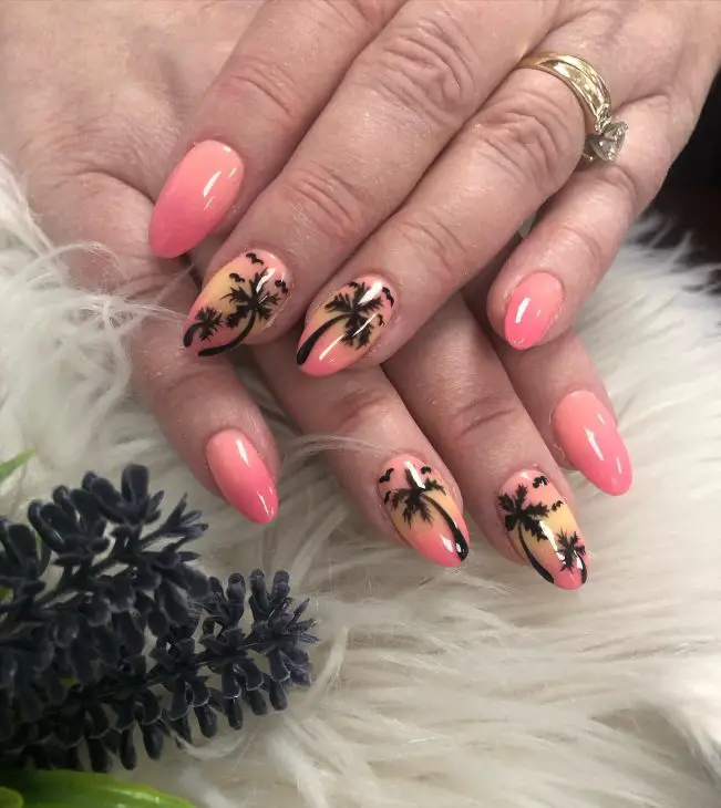 22 Ideas Summer Palm Tree Nail Designs to Elevate Your Style in 2024