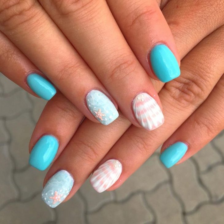 20 Ideas Intriguing Beach Nail Designs Colors