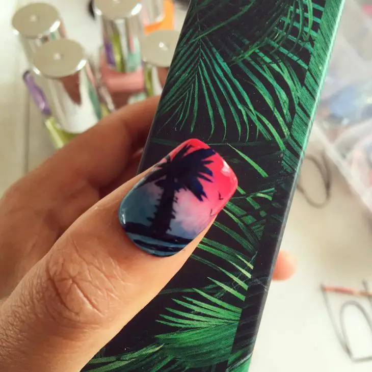 22 Ideas Summer Palm Tree Nail Designs to Elevate Your Style in 2024