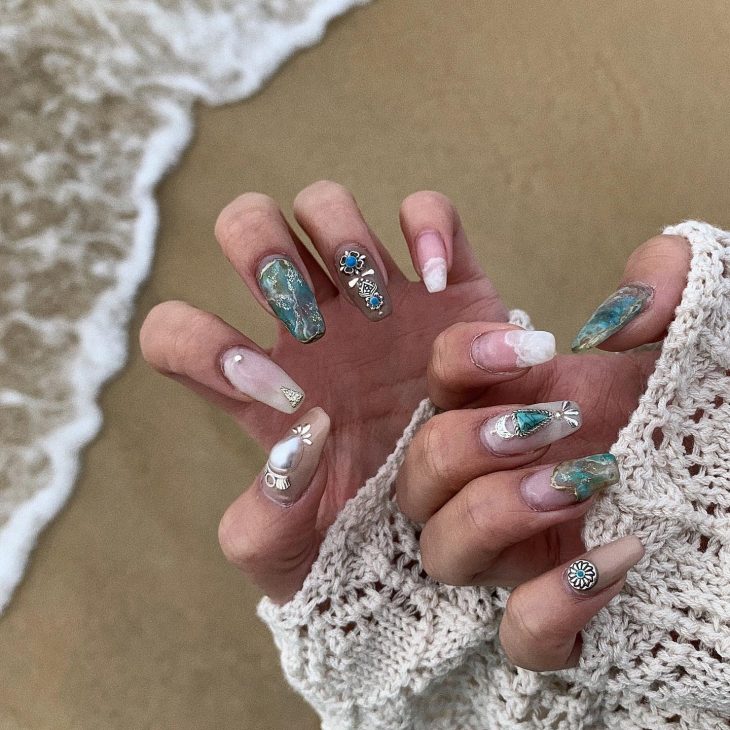 20 Ideas Intriguing Beach Nail Designs Colors