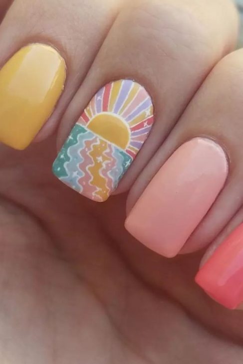 Summer Sunset Nails 2024: A Palette of Twilight Hues