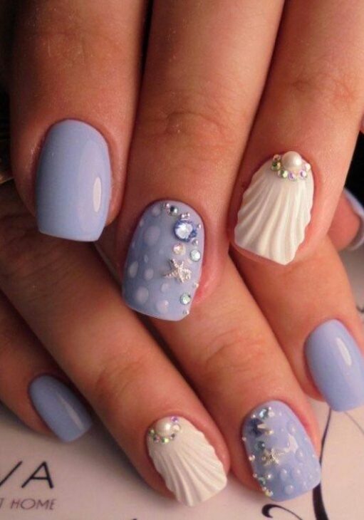 20 Ideas Intriguing Beach Nail Designs Colors