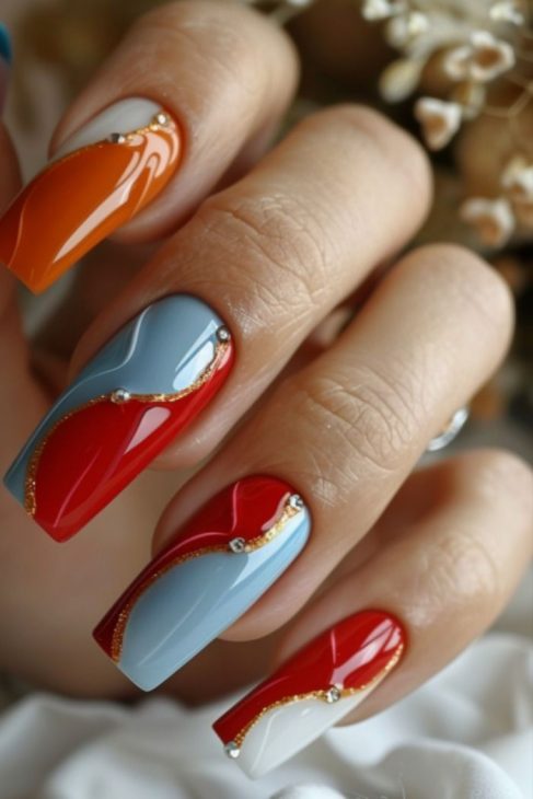 21 Ideas Unveiling the Chic of Summer Coffin Nails 2024