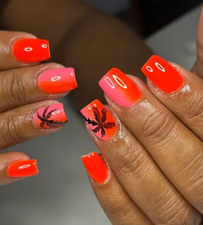 22 Ideas Summer Palm Tree Nail Designs to Elevate Your Style in 2024