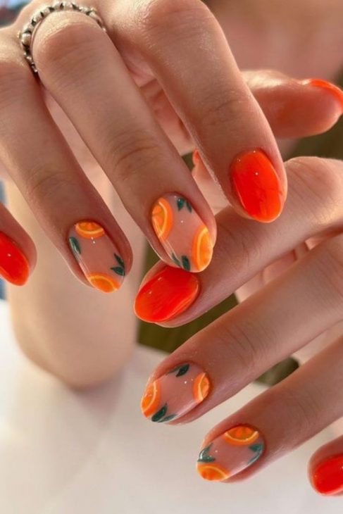 20 Ideas A Splash of Juicy Elegance - Summer Fruit Nails Designs Colors 2024