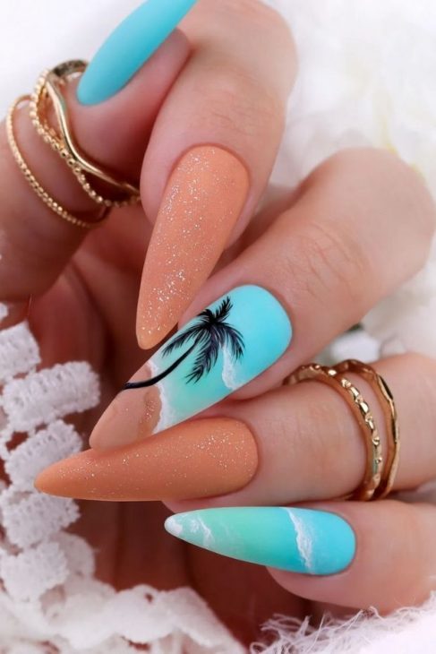 20 Ideas Intriguing Beach Nail Designs Colors