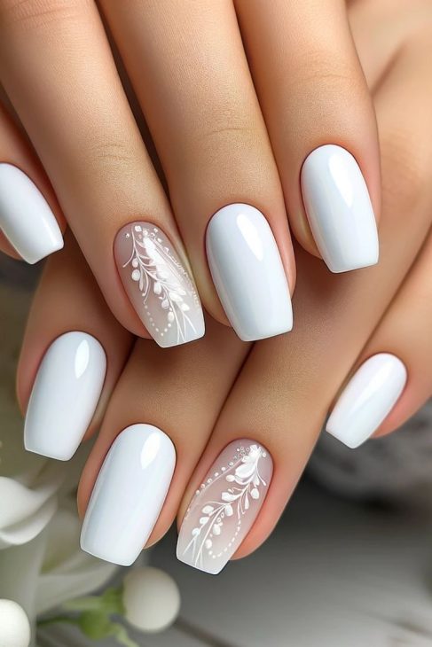 20 Ideas The Chic Appeal of Summer White Nails 2024