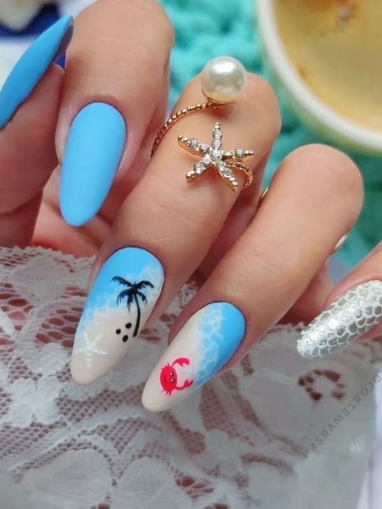 20 Ideas Intriguing Beach Nail Designs Colors