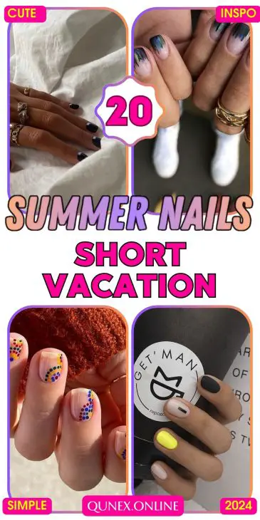 20 Ideas Short Vacation Nails for 2024: A Medley of Style and Elegance