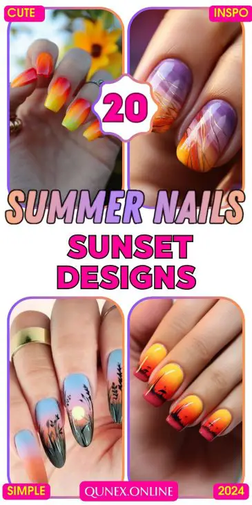 Summer Sunset Nails 2024: A Palette of Twilight Hues