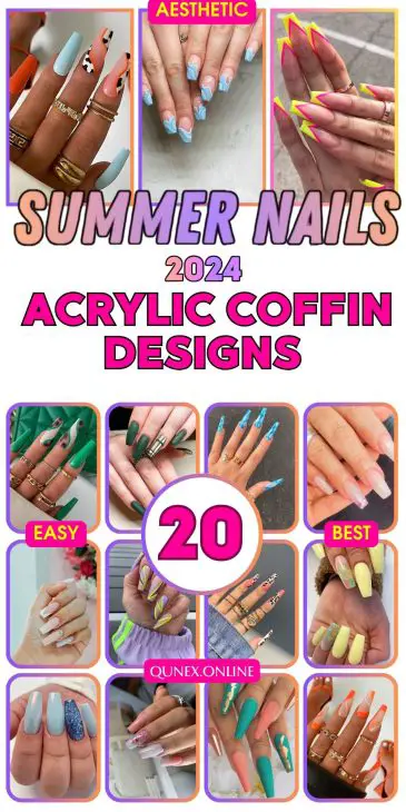 Summer Nails Acrylic Coffin 2024: Your Guide to a Stylish Season