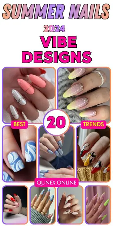 20 Summer Vibe Nail Trends for 2024: Acrylics, Almonds, and Artful Designs