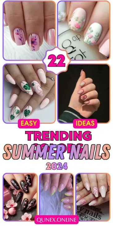 22 Ideas Summer 2024 Nail Trends: Bold Hues - Elegant Artistry