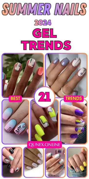 21 Ideas Summer Gel Nails Designs - Colors Trends 2024