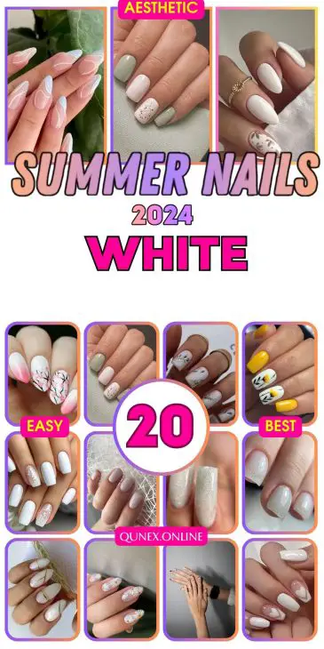 20 Ideas The Chic Appeal of Summer White Nails 2024