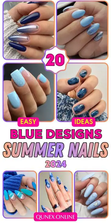 20 Ideas Embracing the Breeze: A Journey Through Summer Nail Blues of 2024