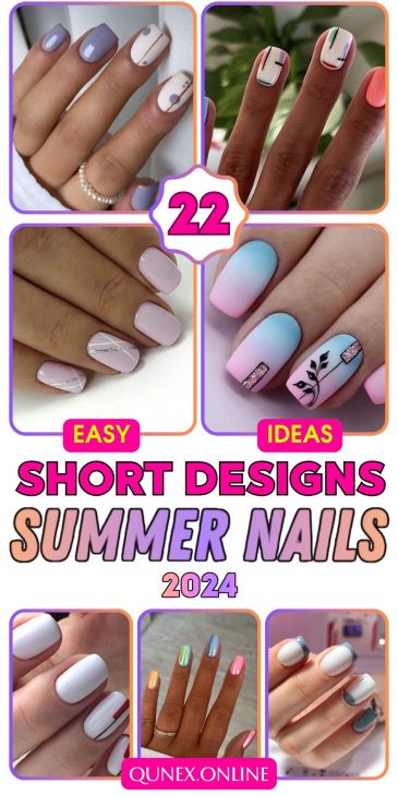 22 Ideas Summer Breeze: A Whirlwind of Short Nail Design Trends for 2024