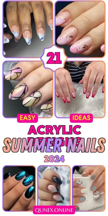 21 Ideas Summer 2024 Acrylic Nails: A Symphony of Style and Color