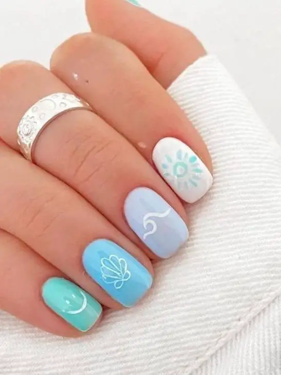 20 Ideas Stunning Beach Nails Designs - Colors for Summer 2024