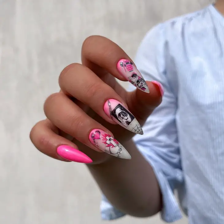 20 Hot Pink Nail Designs for Summer 2024