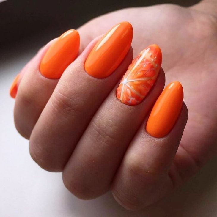 20 Stunning Summer Orange Nails Design Ideas for 2024