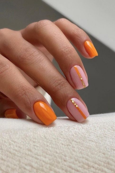 20 Stunning Summer Orange Nails Design Ideas for 2024