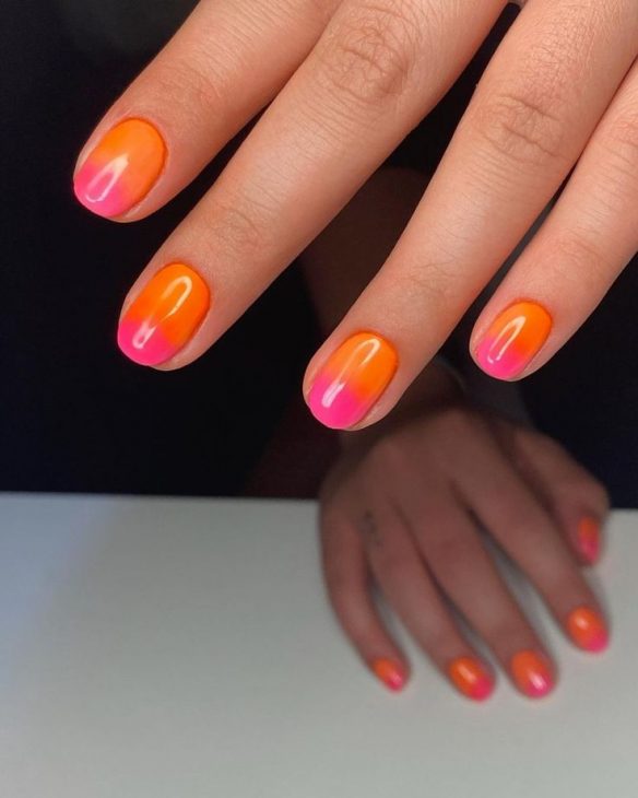 20 Ideas Summer Neon Orange Nails Trends 2024