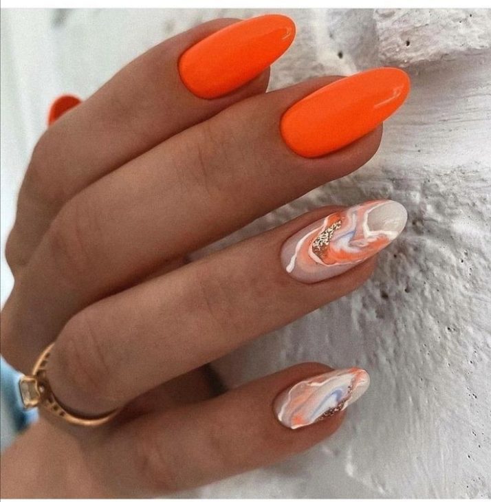 20 Stunning Summer Orange Nails Design Ideas for 2024