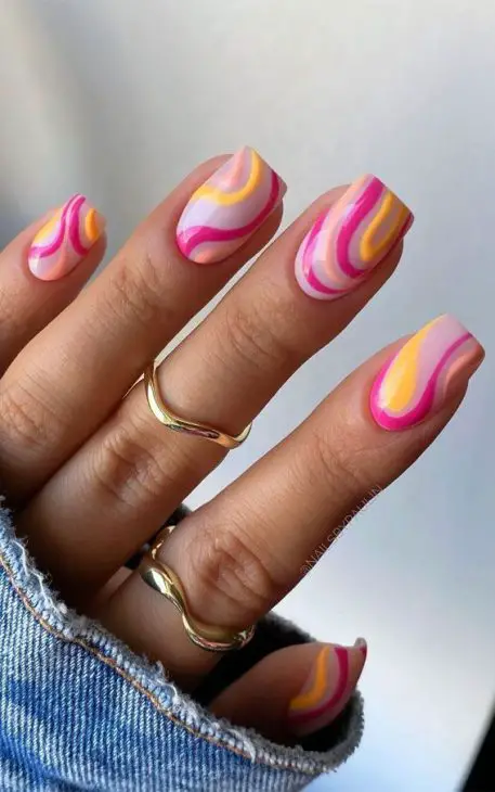 20 Ideas Summer Square Nail Styles & DIY Art 2024