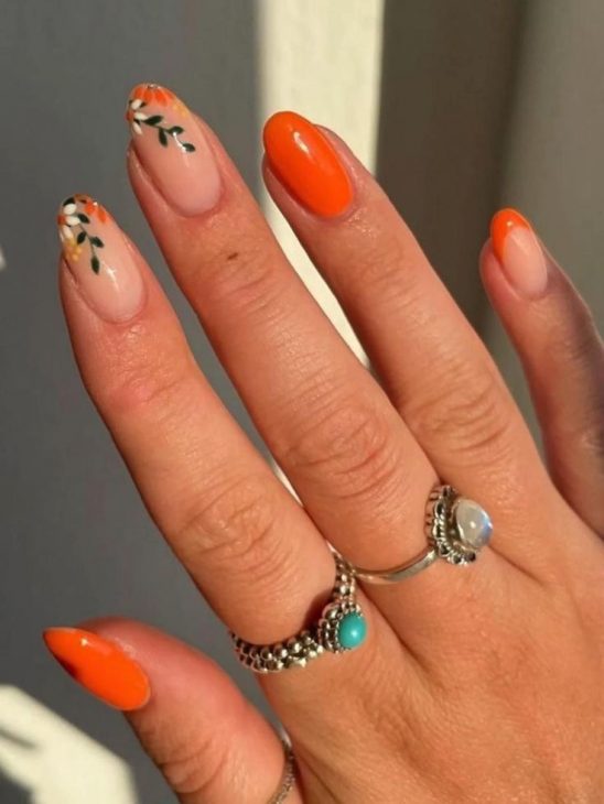 20 Stunning Summer Orange Nails Design Ideas for 2024