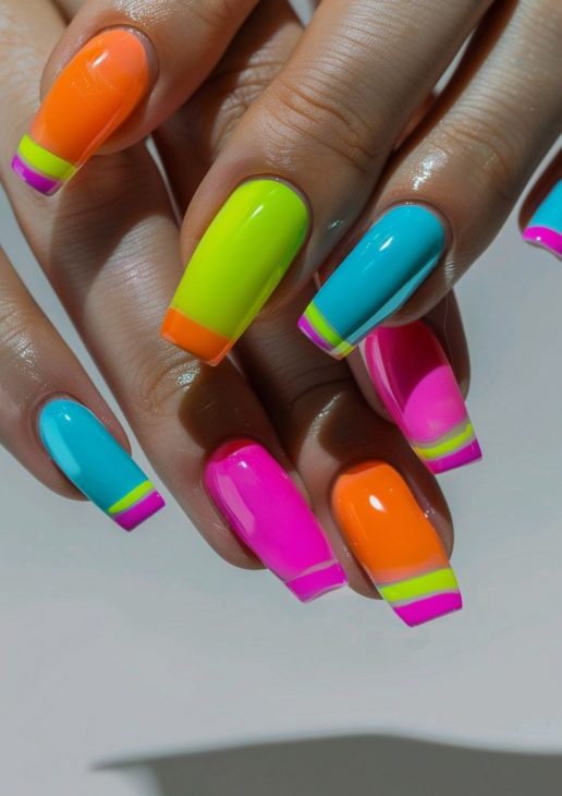 20 Trendsetting Neon Summer Nails Designs for 2024