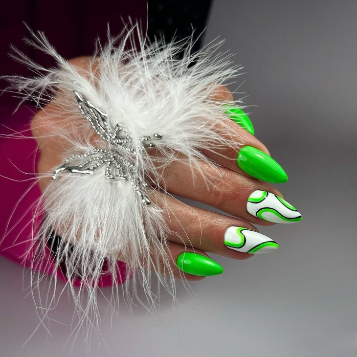 20 Ideas Summer Neon Green Nails Colors 2024