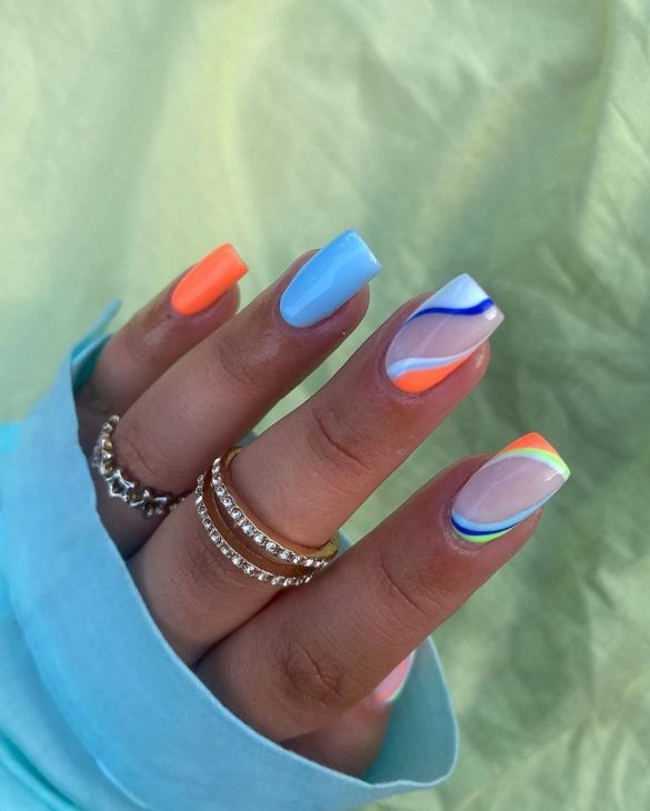 20 Stunning Ideas for Summer Short Coffin Nails: Cute, Trendy, and Easy Designs for 2024