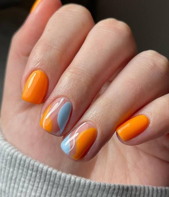 20 Stunning Summer Orange Nails Design Ideas for 2024