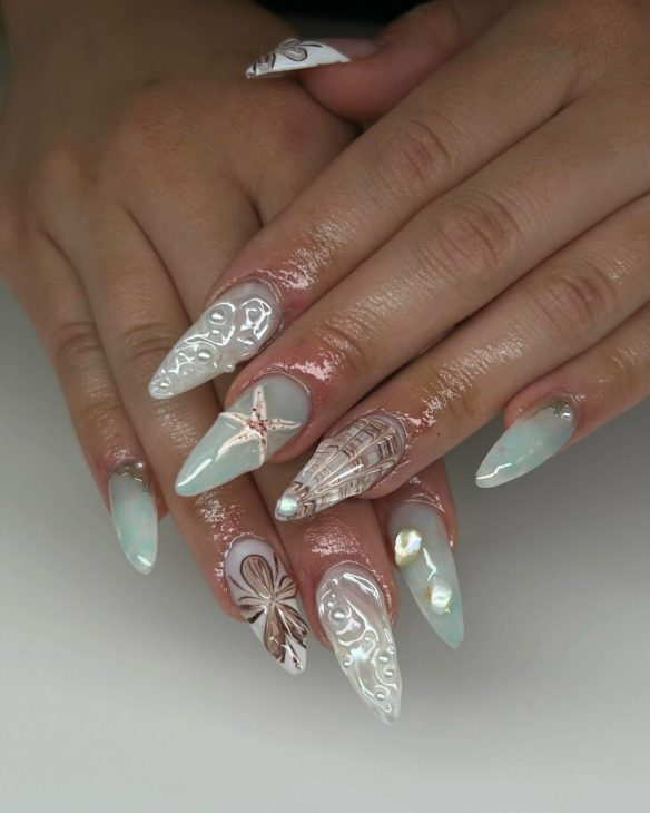 20 Ideas Stunning Beach Nails Designs - Colors for Summer 2024