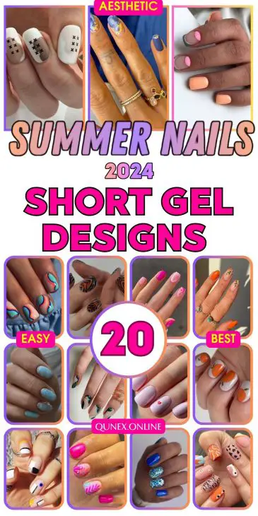 20 Creative Short Summer Gel Nail Ideas for 2024