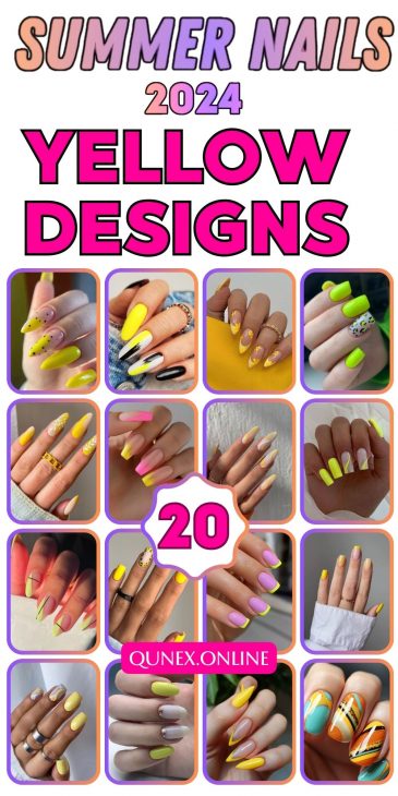 20 Trendy Summer Yellow Nail Designs for 2024: Inspiration for Every Nail Shape and Style