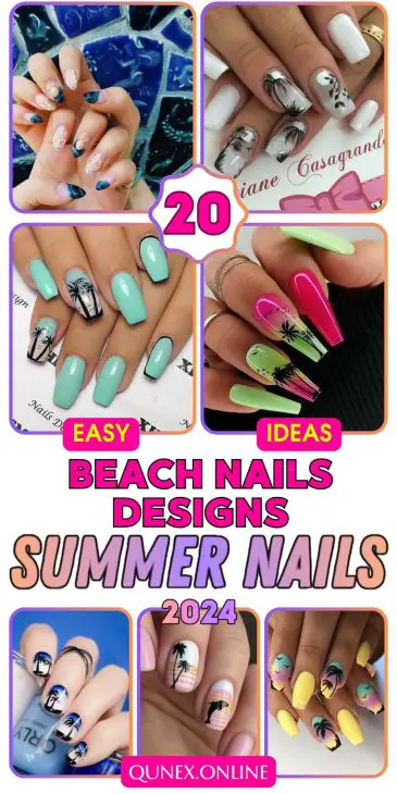 20 Ideas Stunning Beach Nails Designs - Colors for Summer 2024