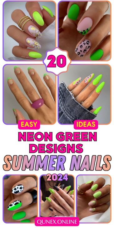 20 Ideas Summer Neon Green Nails Colors 2024