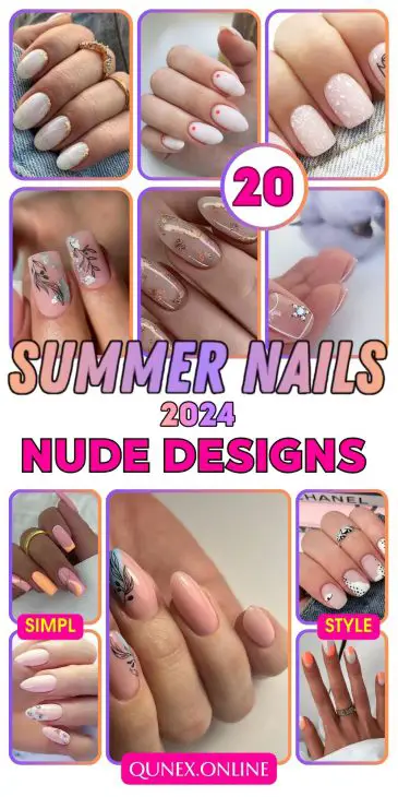 Chic and Simple: 20 Must-Try Nude Summer Nail Designs for 2024