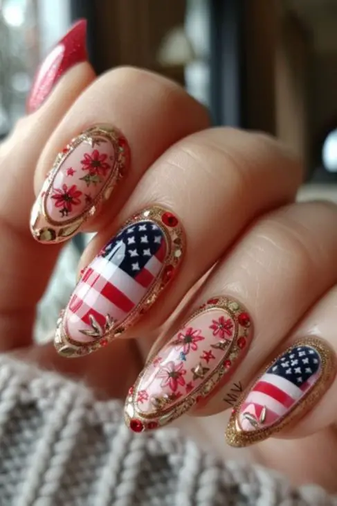 20 Stunning American Flag Nail Designs for 2024: Simple, Acrylic, French Tips