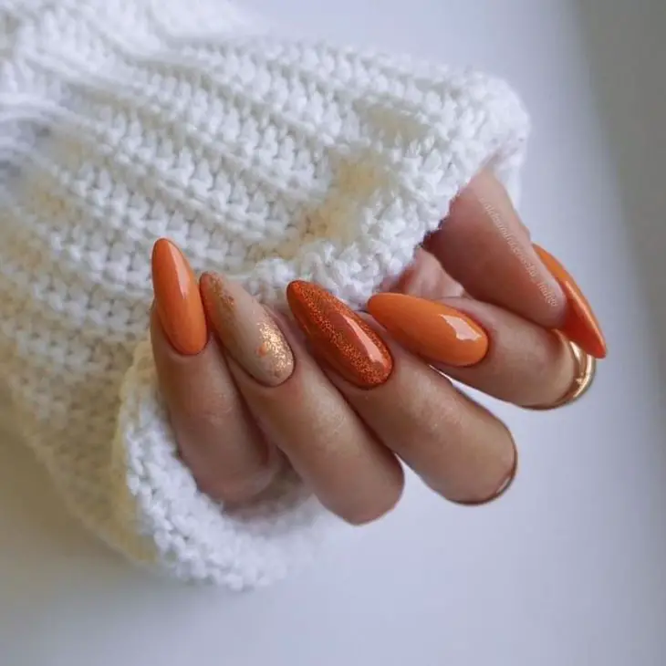 20 Stunning Orange Fall Nail Ideas for 2024: Embrace the Season with Vibrant Designs