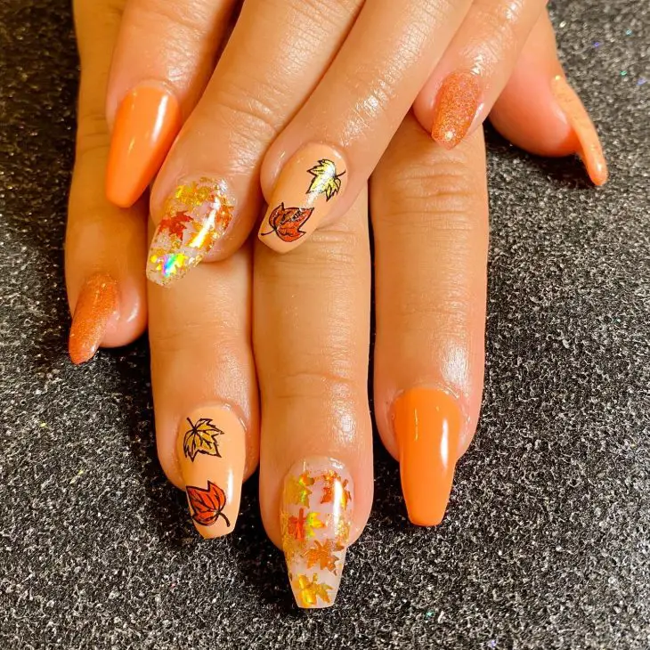 20 Ideas Fall Leaves Nail Art: A Journey Through Autumn Beauty